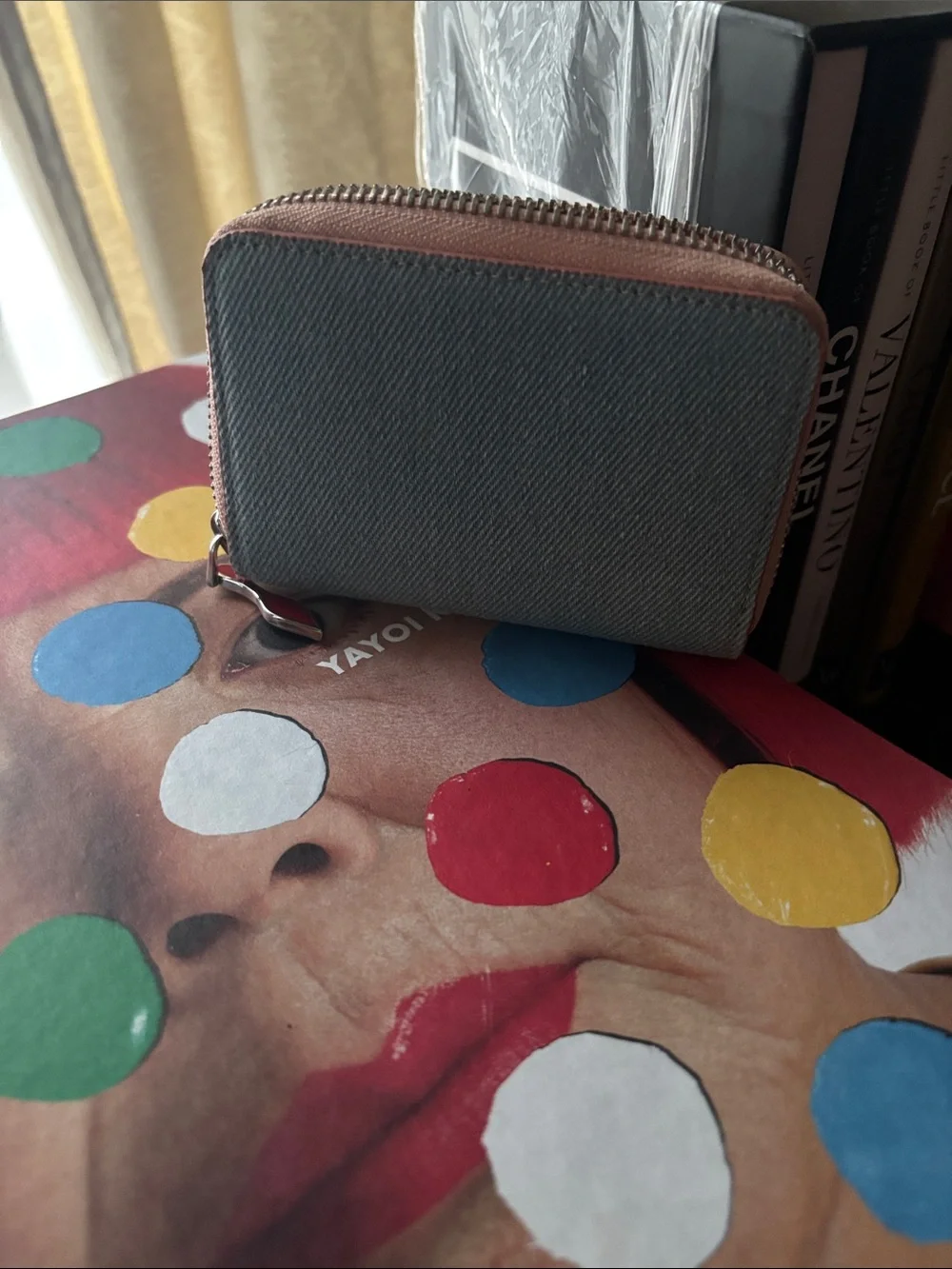 Christian Louboutin Compact Denim Zipper Wallet